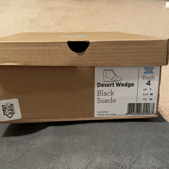 Used desert wedge black suede booties - Picture 4 of 4